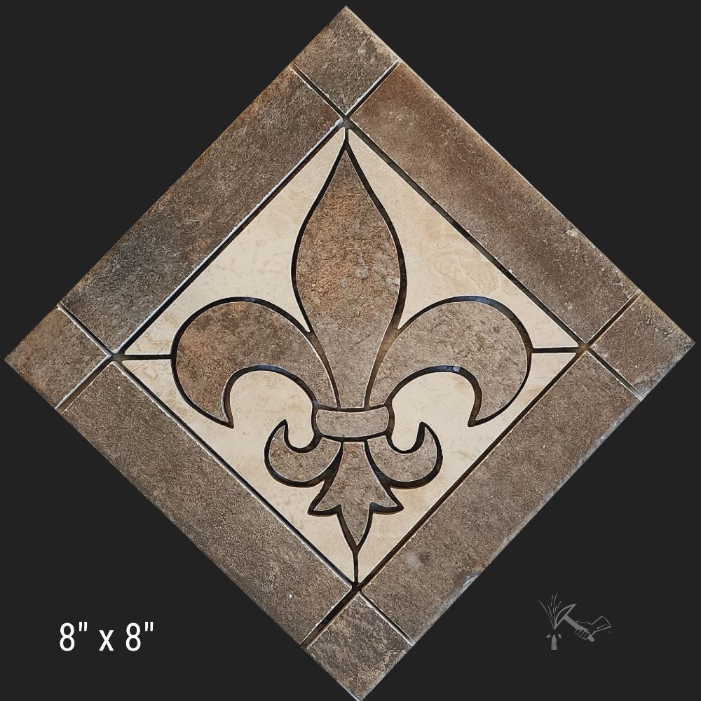 (Final Payment) Completed Order for Will: 5 Porcelain and Ceramic Fleur de Lis Medallions