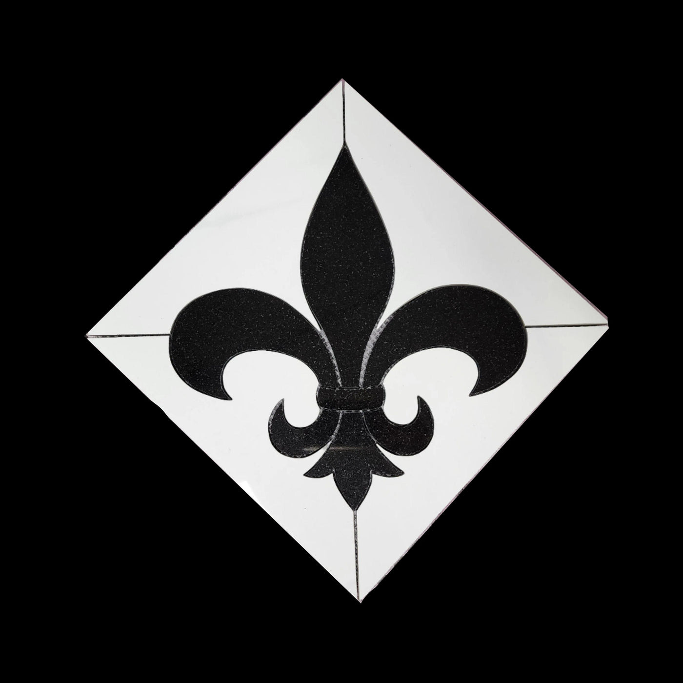 Shipping and Material Payment for Borderless Black and White Fleur de Lis Tile