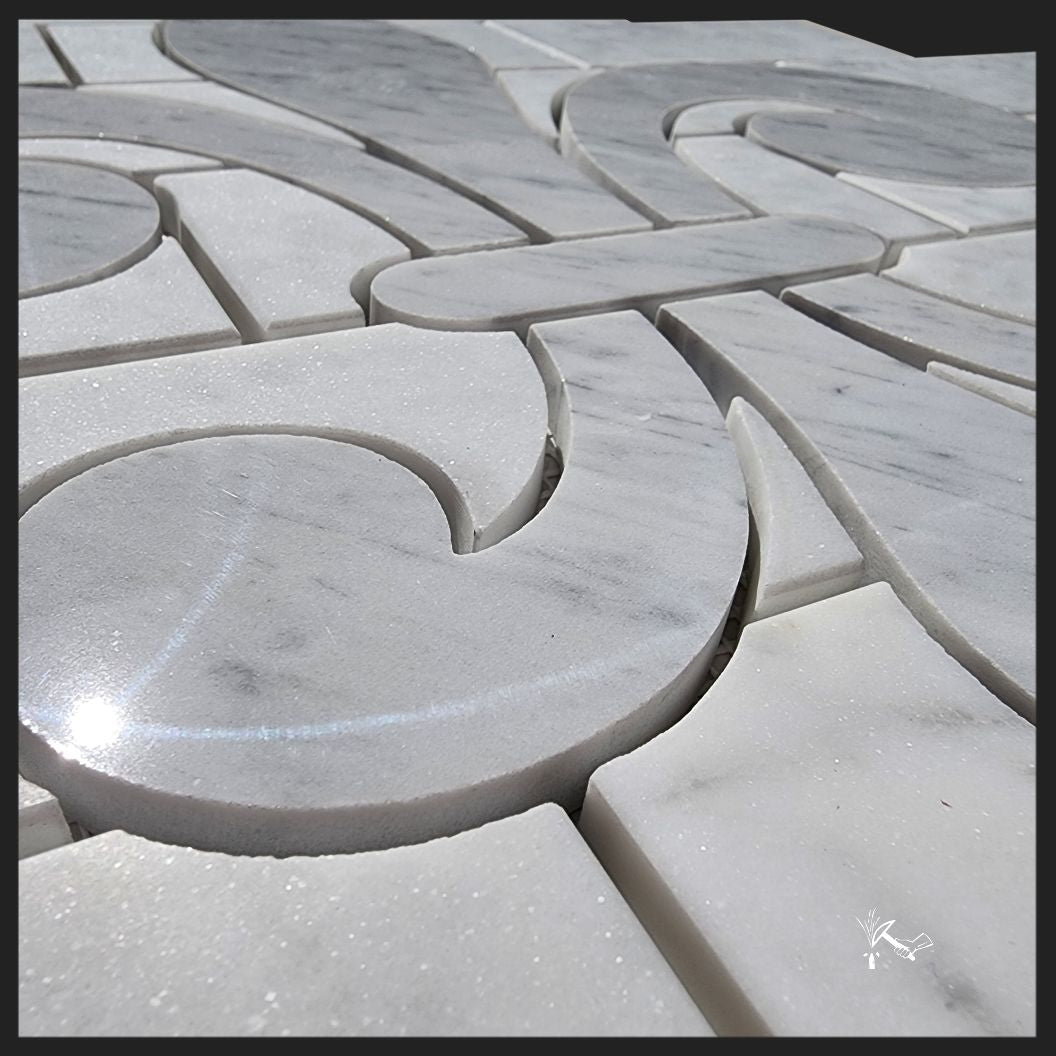 Fleur de Lis Marble Brick Insert