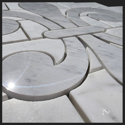 Fleur de Lis Marble Brick Insert