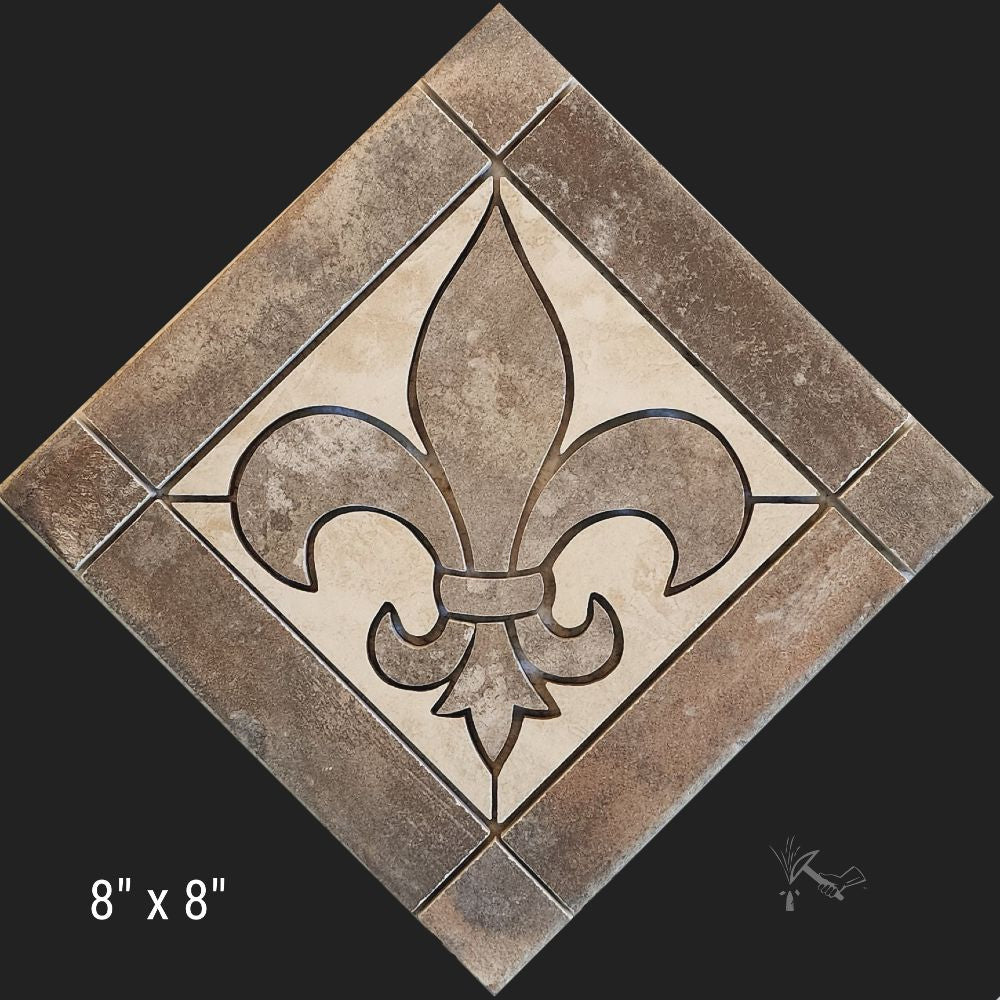 (Final Payment) Completed Order for Will: 5 Porcelain and Ceramic Fleur de Lis Medallions
