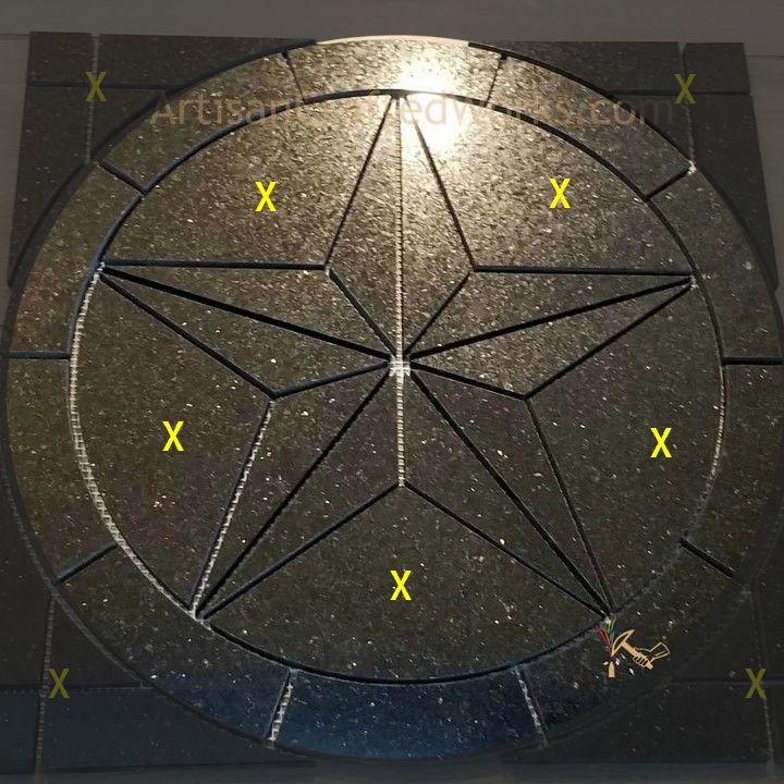 Custom 15" Glass Texas Star for Allstar Masonry