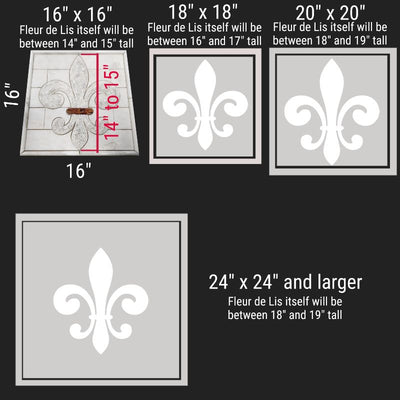 Mosaic Stone Fleur de Lis (Elegance Style) Tile Medallion