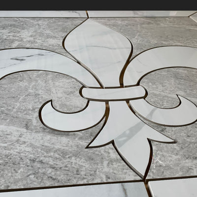 Énorme Fleur de Lis - Tile Floor Medallion / Backsplash